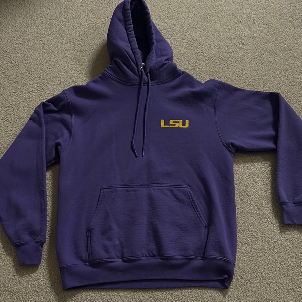 Louisiana State University Hoodie with State Logo on Back